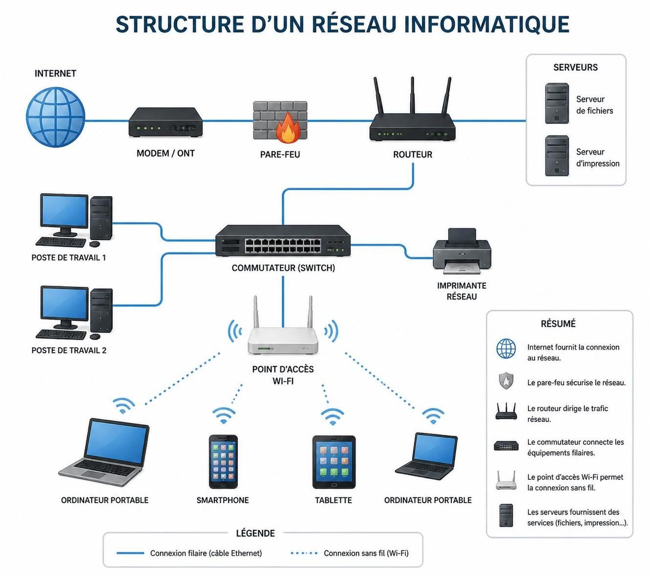 découvrez les fondamentaux d'un réseau informatique pour mieux comprendre son fonctionnement et optimiser son utilisation au quotidien.
