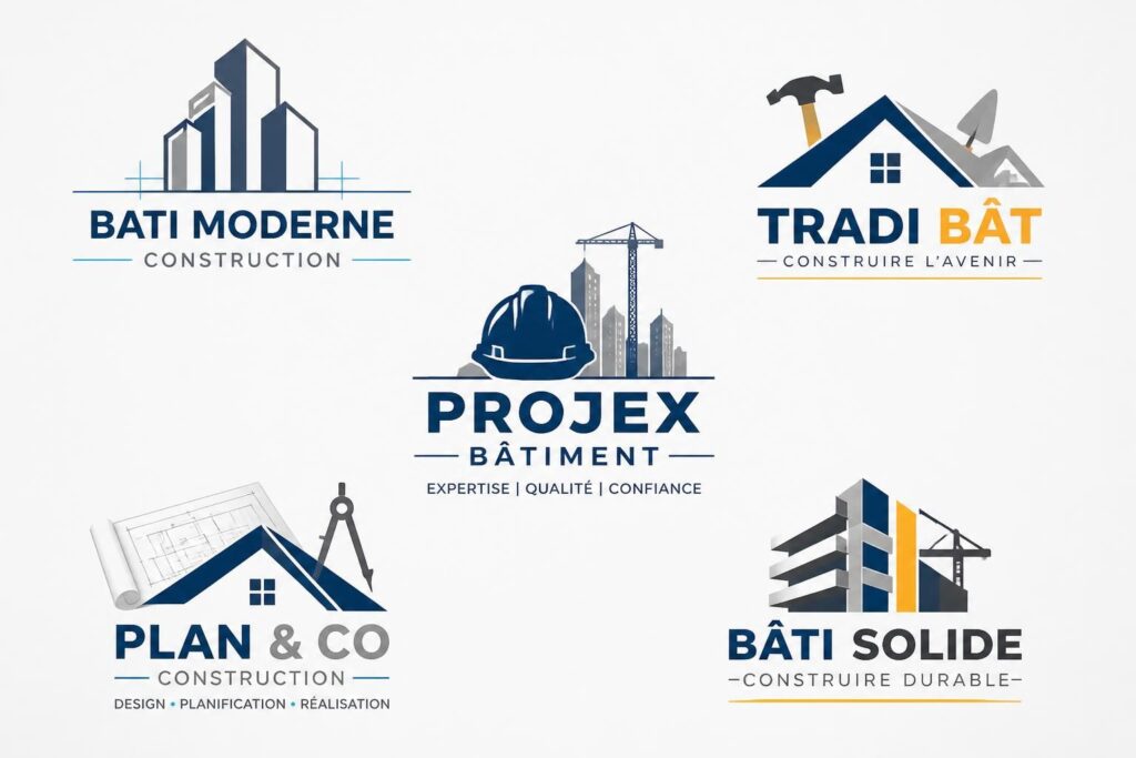 découvrez 5 designs inspirants de logos pour entreprise de bâtiment, parfaits pour renforcer votre image professionnelle et attirer plus de clients.